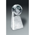 Fine Optical Crystal World Leader Award w/ Marble Base